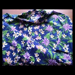 DXL Men’s Harbor Bay Tropical Floral Sports Shirt